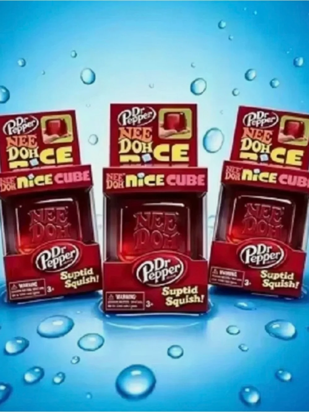 NeeDoh Red Nice Cube - Suptid Squish Stress Toy